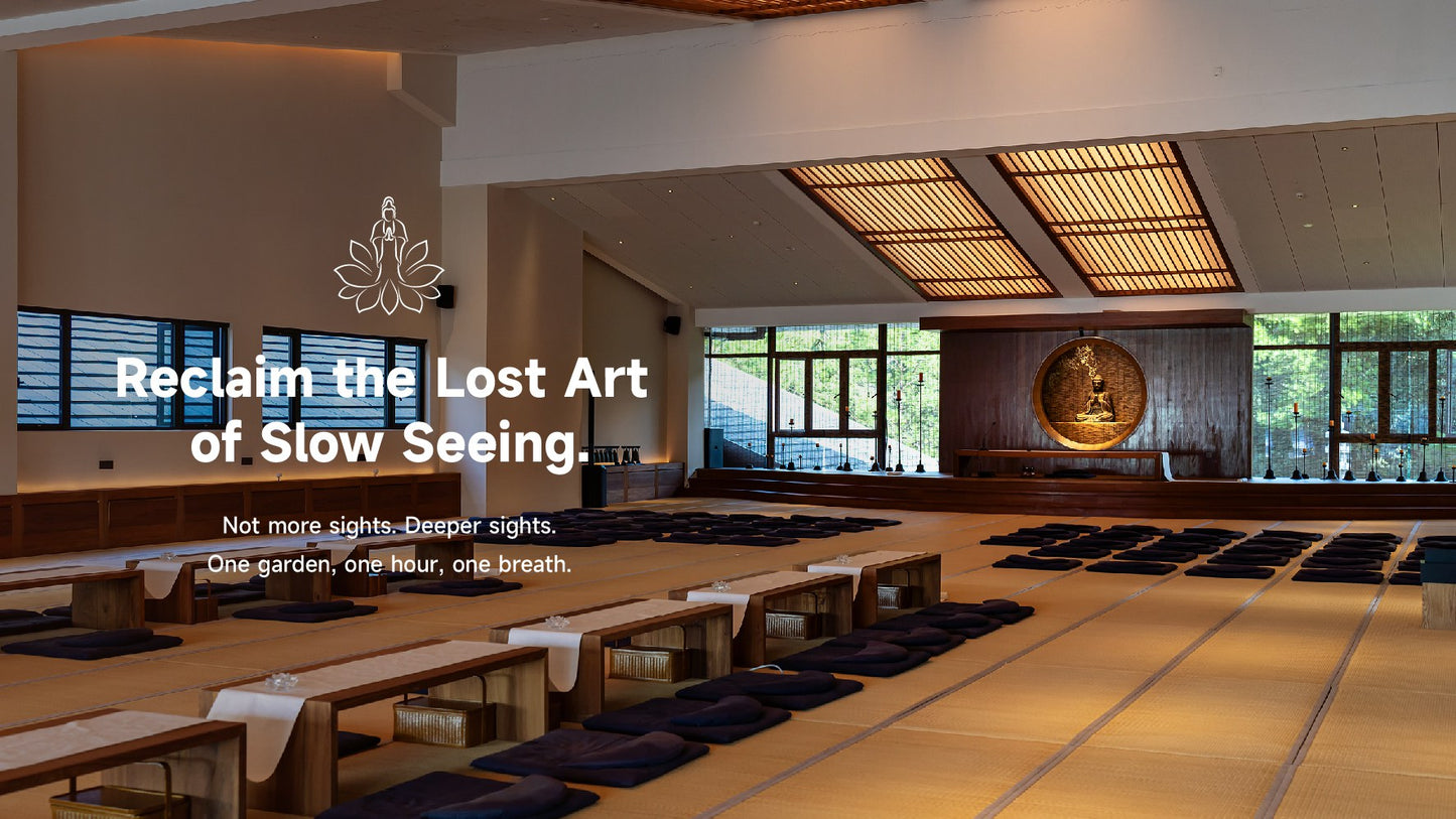 7-Day Putuo Mountain meditation hall view, Zen retreat with Lotus & Jade Journeys