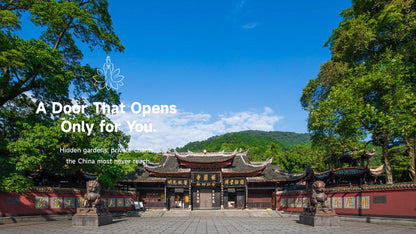7-Day Putuo Mountain monastery entrance view, private Zen tour with Lotus & Jade Journeys