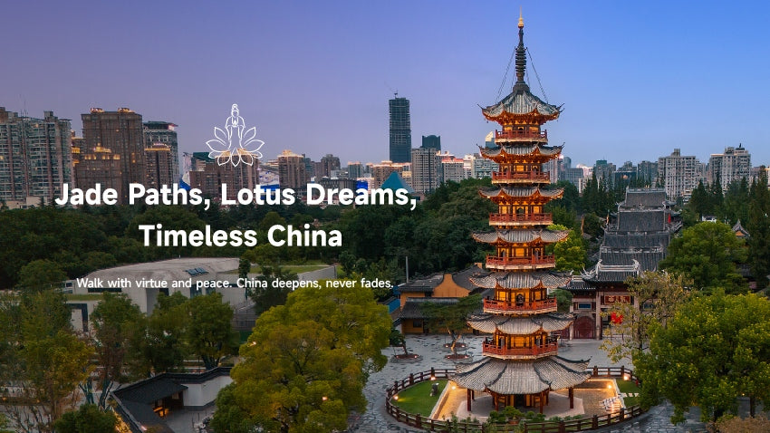 alt="Longhua Temple pagoda in Shanghai, Zen cultural tour with Lotus & Jade Journeys"