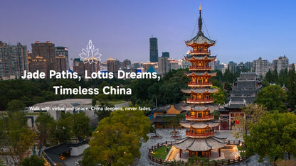 alt="Longhua Temple pagoda in Shanghai, Zen cultural tour with Lotus & Jade Journeys"