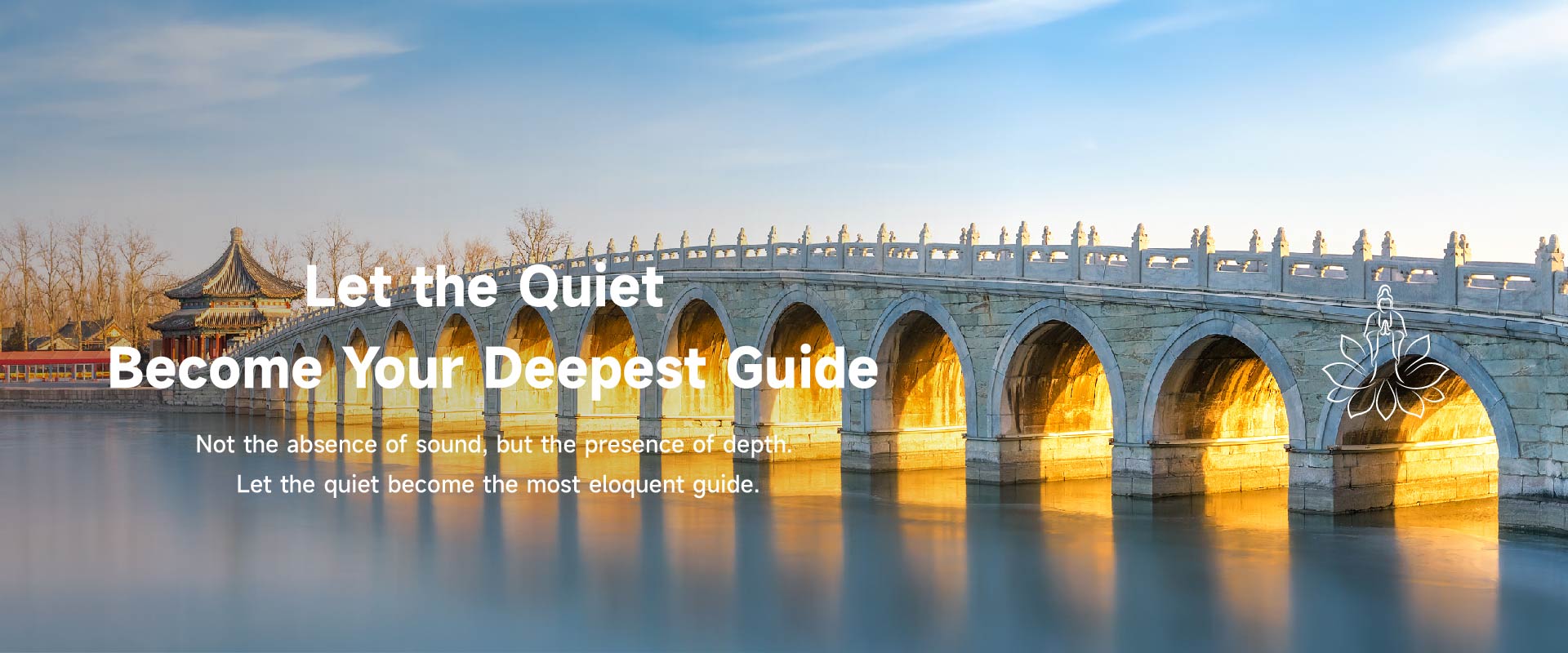Lotus & Jade Journeys Summer Palace Seventeen-Arch Bridge at sunrise, Beijing historic landmark