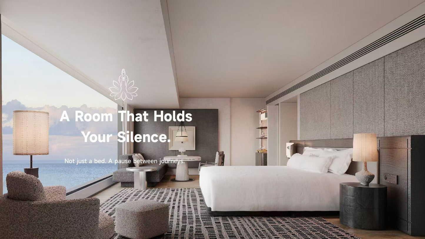 Serene luxury wellness suite, peaceful retreat with Lotus & Jade Journeys