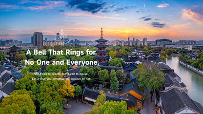 Suzhou Hanshan Temple aerial panorama, iconic Jiangnan landmark with Lotus & Jade Journeys