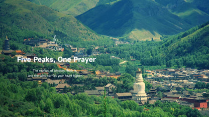 Mount Wutai panoramic view, sacred Buddhist mountain with Lotus & Jade Journeys