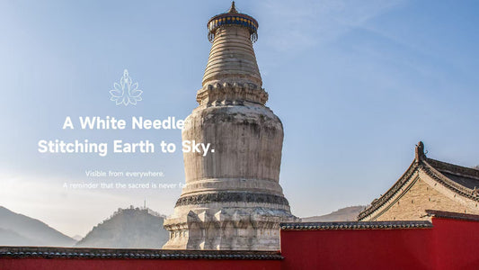 Mount Wutai White Stupa, iconic Buddhist landmark with Lotus & Jade Journeys